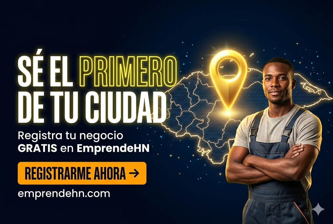 Sé el primero de tu ciudad. Registra tu negocio gratis en EmprendeHN. Registrarme ahora.